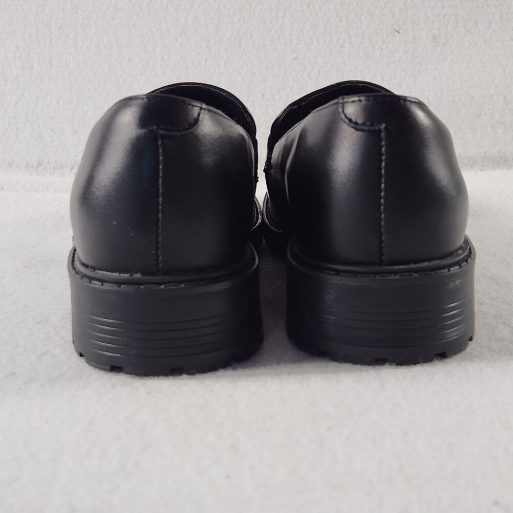 Clarks Orinoco 2 Loafer In Black Hi-shine Leather Chunky Lug Sole Womens 8M - Picture 5 of 8